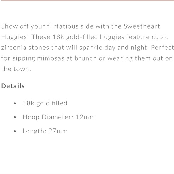 Heart Huggies Earrings - Picture 2 of 2